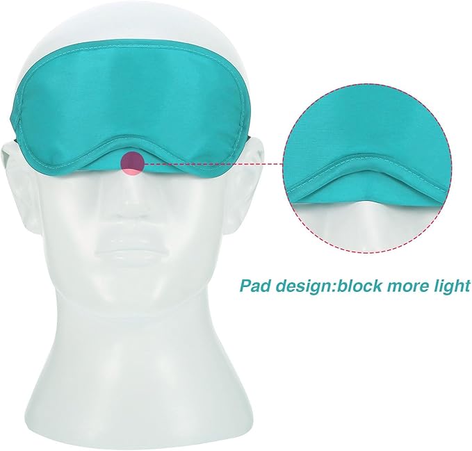 30 Pieces Blindfold Eye Cover Sleep Mask for Games Party Sleeping Travel with Nose Pad and Adjustable Strap (Multicolored)