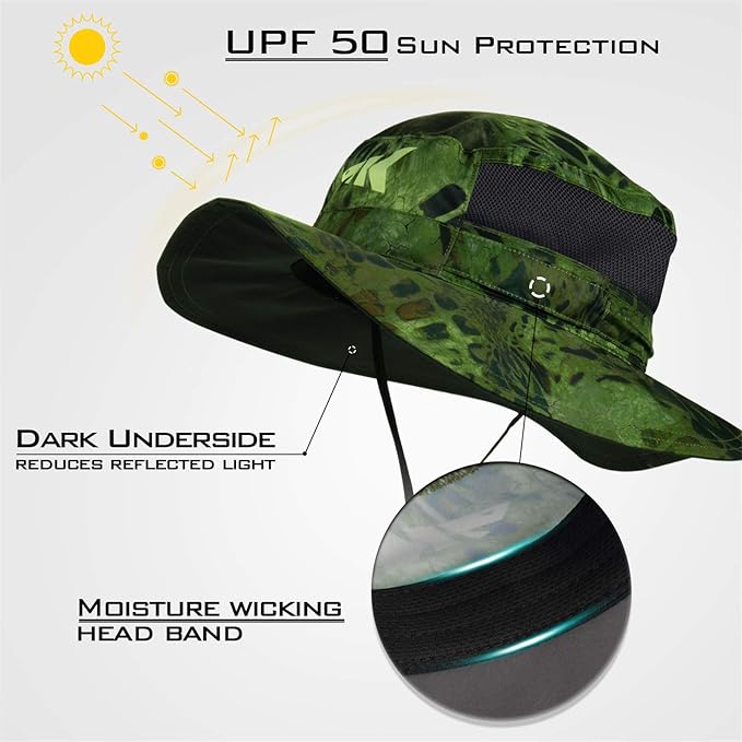 KastKing Sol Armis UPF 50 Boonie Hat - Sun Protection Hat, Fishing Hat, Beach & Hiking Hat, Paddling