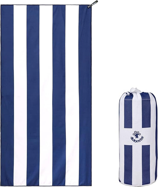 4Monster Microfiber Beach Towel Quick Dry,Super Absorbent Lightweight Travel Towel for Swimmers, Sand Free Camping Towel, Beach Towels for Pool,Swim,Water Sports,Yoga