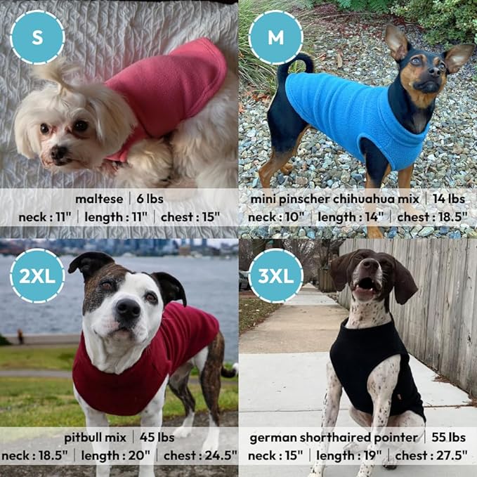 Gooby - Stretch Fleece Vest, Pullover Fleece Vest Jacket Sweater for Dogs, Steel Blue, 4X-Large