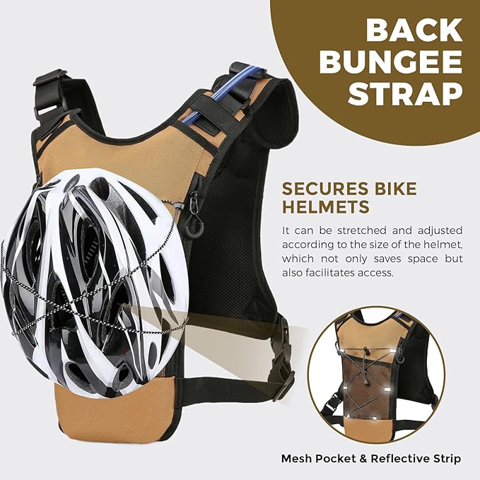 Criuage USA Original Patent Running Hydration Vest Backpack, Lightweight Chest Pack with 2.0L Water Bladder Bag Daypack for Hiking Running Cycling Race Marathon for Women Men
