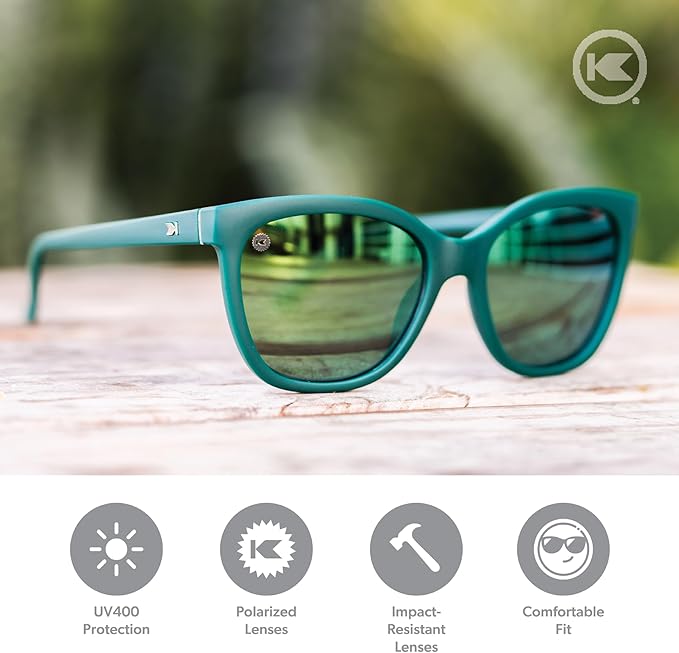 Knockaround Deja Views Polarized Sunglasses for Women - Impact Resistant Lenses & Full UV400 Protection