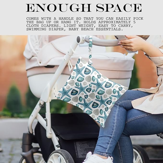 Wet Bag, Wet Dry Bag, Wet Bag for Swimsuit, Travel, Beach, Pool, Diapers, Dirty Yoga Gym Clothes, Toiletries, Makeup Bag, Waterproof Reusable Cute Beach Bag Bee Flower Decor, 2 Pcs Set.