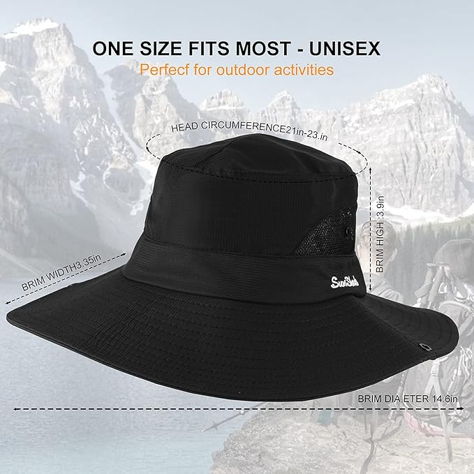 Tutuko Womens Wide Brim Sun Hats Foldable UV Protection Beach Bucket Hats Ponytail Mesh Fishing Hat