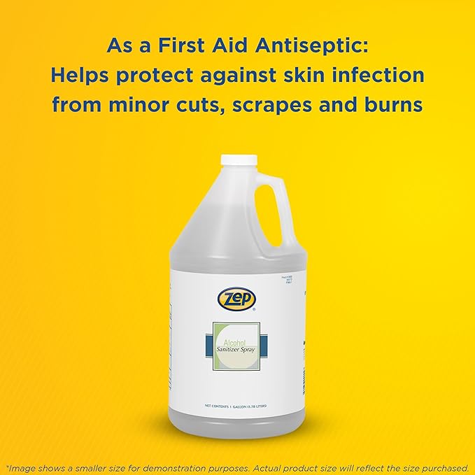 Zep Alcohol Hand Sanitizer Spray - 32 oz (Case of 12) 90001-70% Ethanol-Based, Non-Foaming for Dispensers, Manufactured in the USA