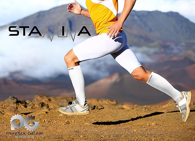 Physix Gear Compression Socks 20-30 mmHg - Men & Women - Running, Nurses, Shin Splints, Flight, Travel