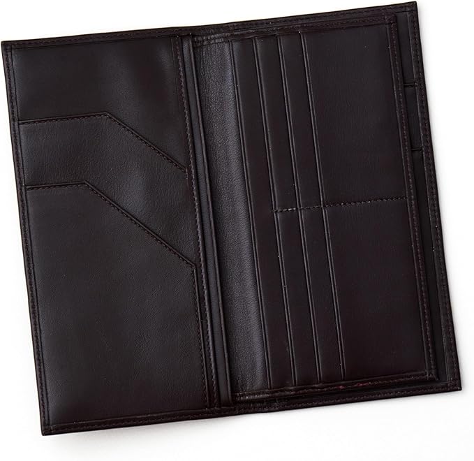 Passport Holder Travel Wallet for Men & Women, RFID Handcrafted Full Grain Leather Cover, 12 Card Slots & 4 Compartments, Gift Box & Pouch, Brown