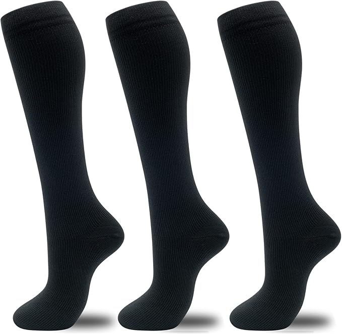fenglaoda Compression Socks for Women Men 3 Pairs Graduated Compression Support Circulation Socks for Nurses