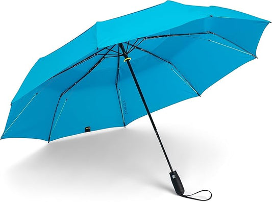 ShedRain Vortex V2 Automatic Compact Folding Windproof Travel Umbrella – Rain & Windproof Vented Double Canopy – Protect from Rain, Sun & Wind - Wind Tunnel Tested to 75 mph