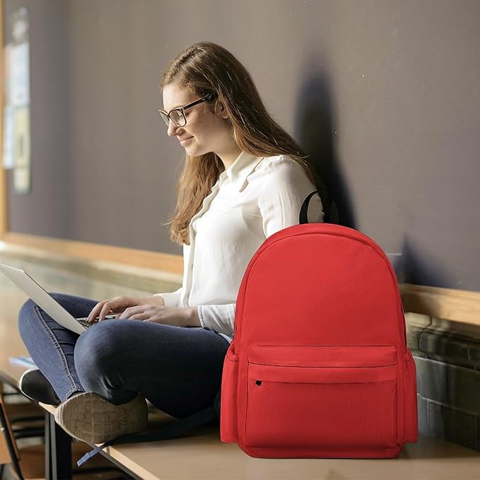 Poppy Red Backpack Adult Travel Daybag for Women Men College Backpack for Vacation Hiking Camping Bag