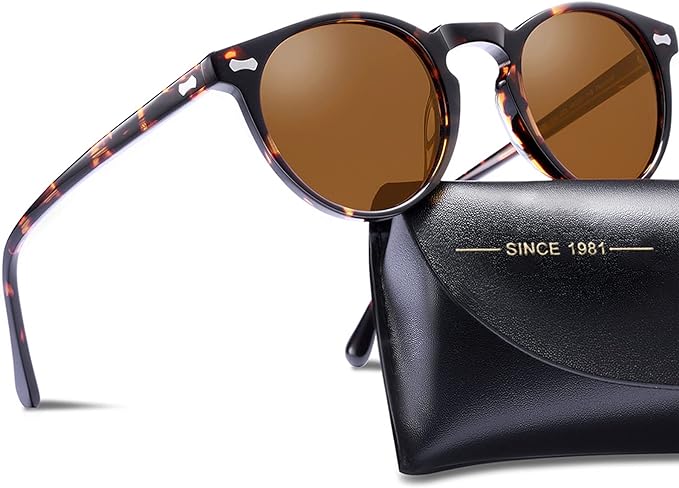 CARFIA Polarized Sunglasses for Women UV Protection Small Face Acetate Frame CA5288