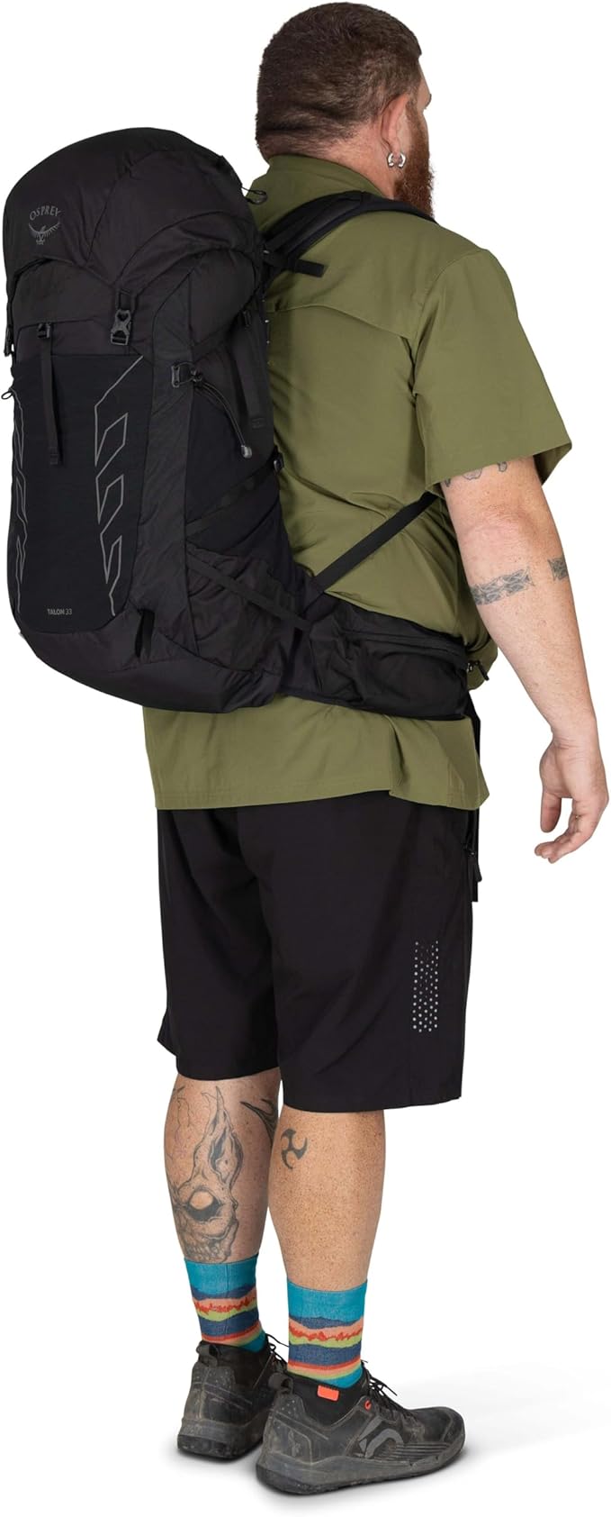 Osprey Talon 33L Men's Lightweight Hiking Backpack - Daypack for Travel & Camping, Green Canopy/Pine Leaf, Extended Fit