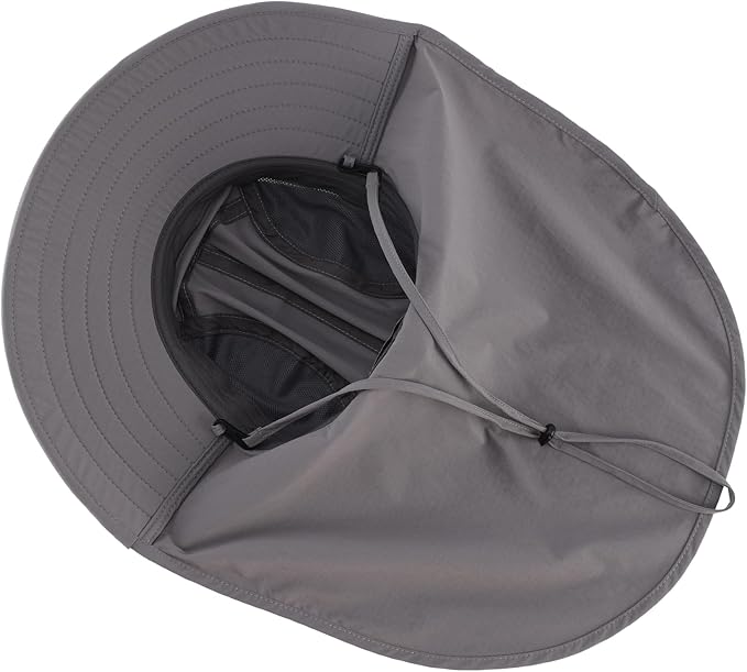 Home Prefer UPF 80+ Sun Hat for Men Women Wide Brim Sun Hat with Neck Flap Summer Safari UV Protection Gardening Fishing Hat