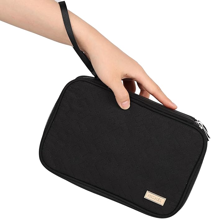 NISHEL Travel Cord Organizer Case, Large, black