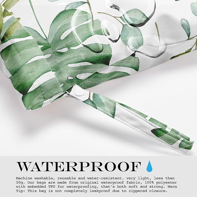 2 Pcs Wet Bag, Wet Dry Bag, Wet Bag for Swimsuit, Travel, Beach, Pool, Diapers, Dirty Yoga Gym Clothes, Toiletries, Makeup Bag, Cheetah Leopard Print Leopard Lover Gift for Birthday.