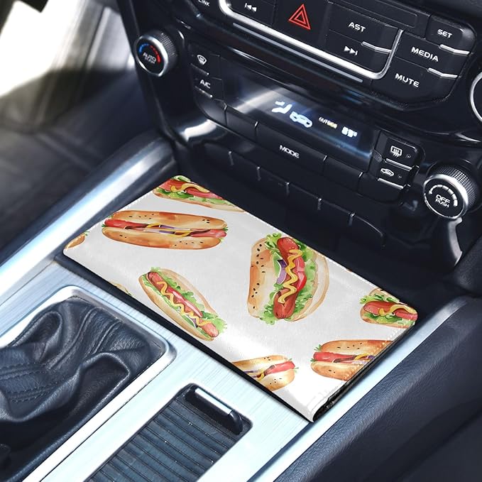 Bolaz Hotdog Car Registration and Insurance Holder Leather Vehicle Document Glove Box Organizer for License Cards Accessories