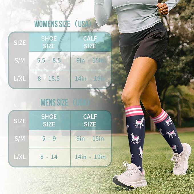 Copper Compression Socks for Women and Men(6 Pairs)-Best Support for Running, Athletic, Nursing, Travel