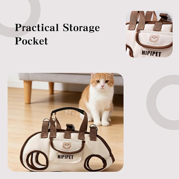 Small Dog Sling Carrier - Breathable Puppy Carrier with Pockets & Adjustable Strap, Lightweight Pet Carrier for Small Dogs/Cats (Up to 9 lbs)