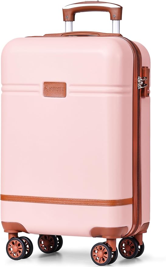 Krute Carry On Luggage 22x14x9 Airline Approved Hard Shell Suitcases with Wheels 20in PC+ABS TSA Approved Carry On Suitcase