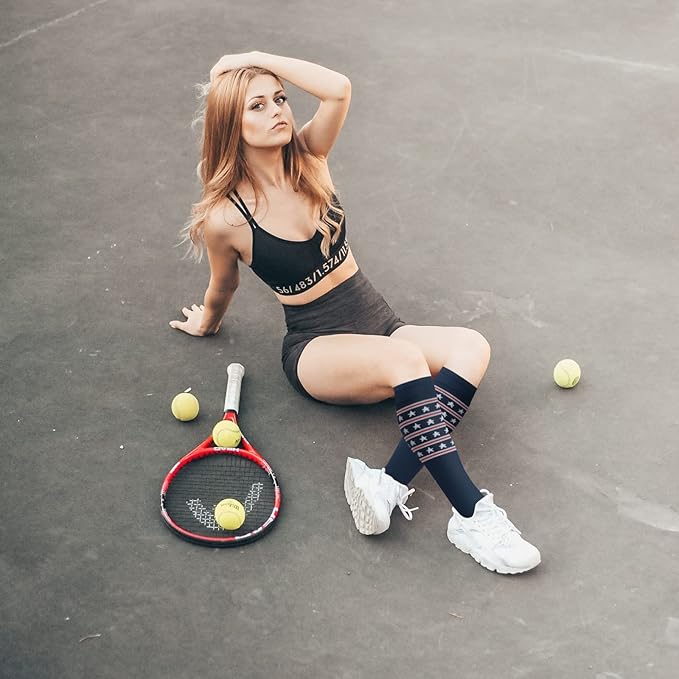 Compression Socks for Women Men Circulation Knee High 8 Pairs for Nurses, Running, Travel, Athletic