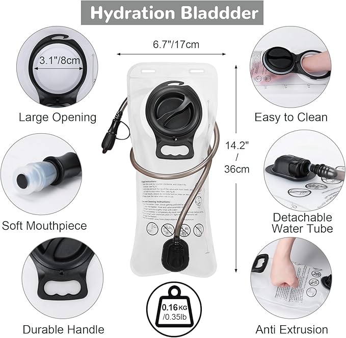 Hydro Pack Running Vest for Men Women, Hydration Backpack with 2L Water Badder, Lightweight Water Vest