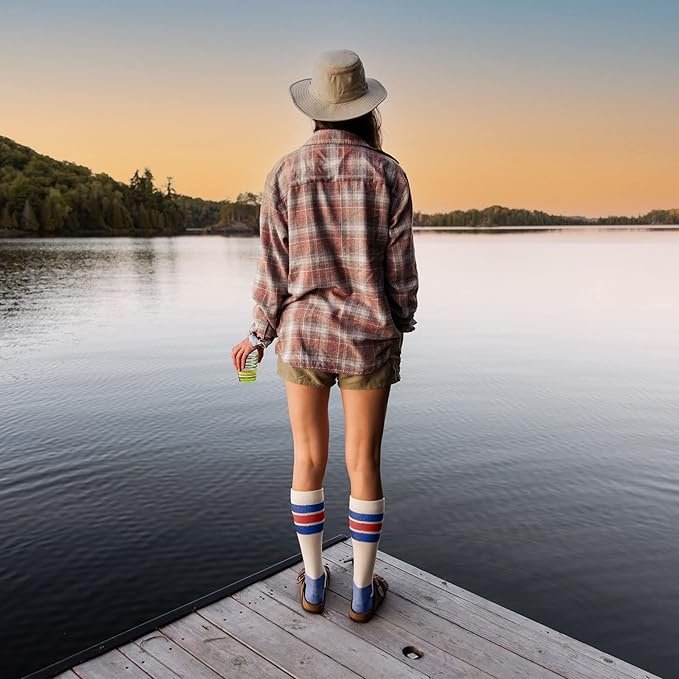 CloudLine - Merino Wool Graduated Compression Socks for Men and Women - Ultralight, Moisture Wicking, Made in USA - 1 Pair
