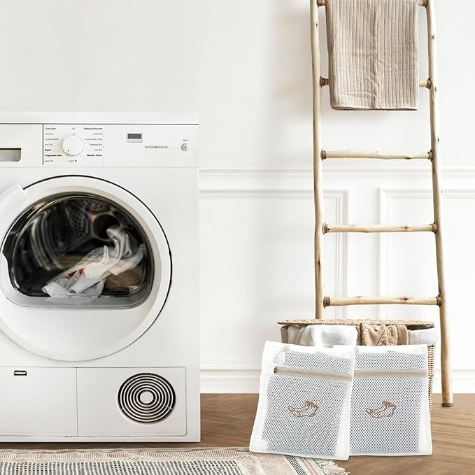 3 PCS Delicate Laundry Bag, Mesh Bags With Zipper for Socks, Underwear, Baby Clothes, Swimsuit - Small Durable Embroidery Bag, Travel Clothing Storage