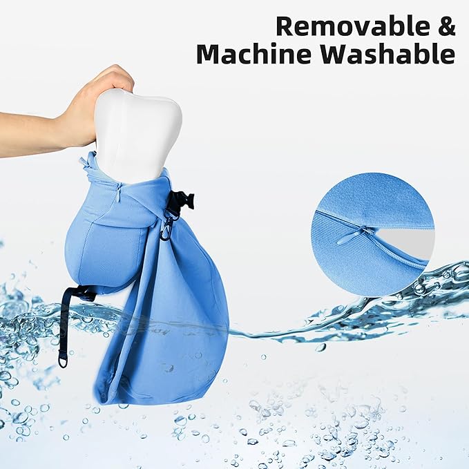 Privacy-Friendly Hooded Travel Pillow for Kids & Adults, Sensory-Friendly, Memory Foam Neck Support for Airplane, Car & Train, Breathable Fabric, Portable, Ultimate Comfort