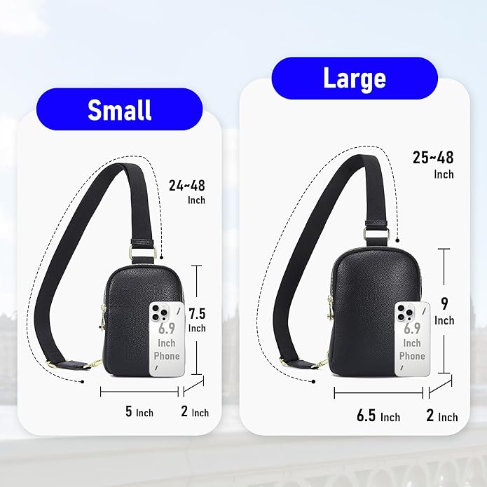 INICAT Travel Small Crossbody Sling Bags Women Cross Body Purses Passport Holder Vegan Leather Fanny Packs Birthday Gifts