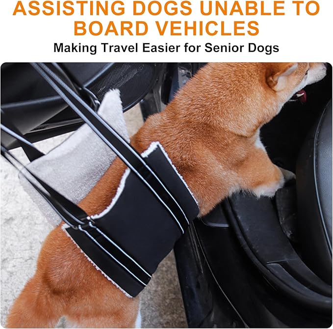 Adjustable Dog Lift Harness Dog Sling Portable Dog Sling for Back Legs Dog Lift Harness for Large Dogs Soft Lift Support and Rehab Harness for Senior,Injured,Disabled Dogs After ACL Surgery (M)
