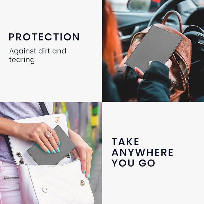 kwmobile Registration and Insurance Holder - Car Document Holder for Vehicle Documents and Cards - PU Leather - Black