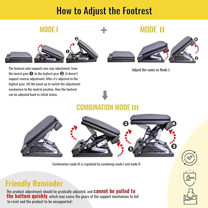 Foot Rest for Under Desk at Work Enlarged, Ergonomic Footrest with Adjustable Height and Angle, Foldable Foot Stool with Removable Pad Massage Beads for Office Gaming Chair Gray