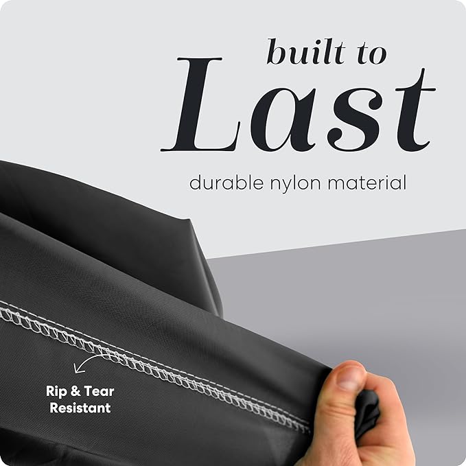 Handy Laundry Nylon XL - Large Capacity with Locking Drawstring, Machine Washable, Fits Laundry Baskets or Hampers, Holds 3 Loads of Clothes - Black (Pack of 2)