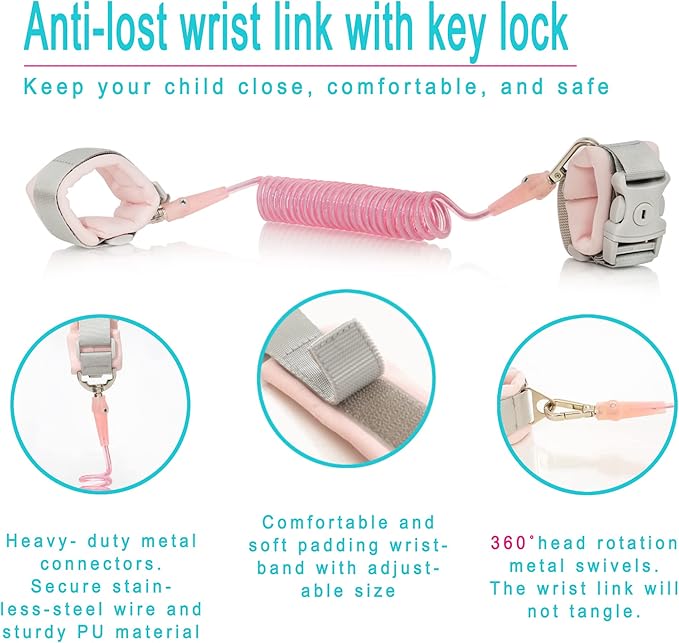 Toddler Leash Harness Kid Leash Child Safety Harness Baby Leash Anti Lost Ages 1-4