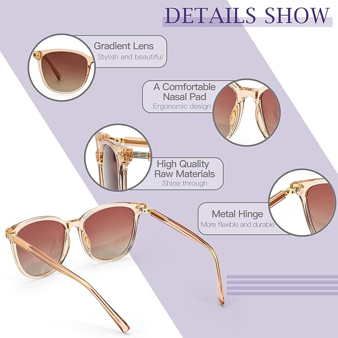 SIPHEW Oversized Square Sunglasses for Women|Lightweight Fashion Sunglasses 100% UV400 Protection|Trendy Mirrored Shade