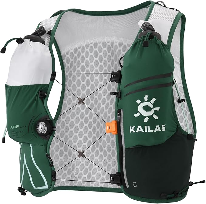 KAILAS FUGA AIR 8 Ⅳ Running Hydration Vest Hydration Pack Lightweight with Two TPU Water Bladders for Women Men Trail Cycling Hiking