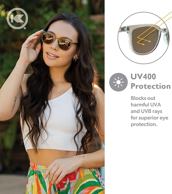 Knockaround Paso Robles Polarized Sunglasses for Women & Men - Impact Resistant Lenses & Full UV400 Protection