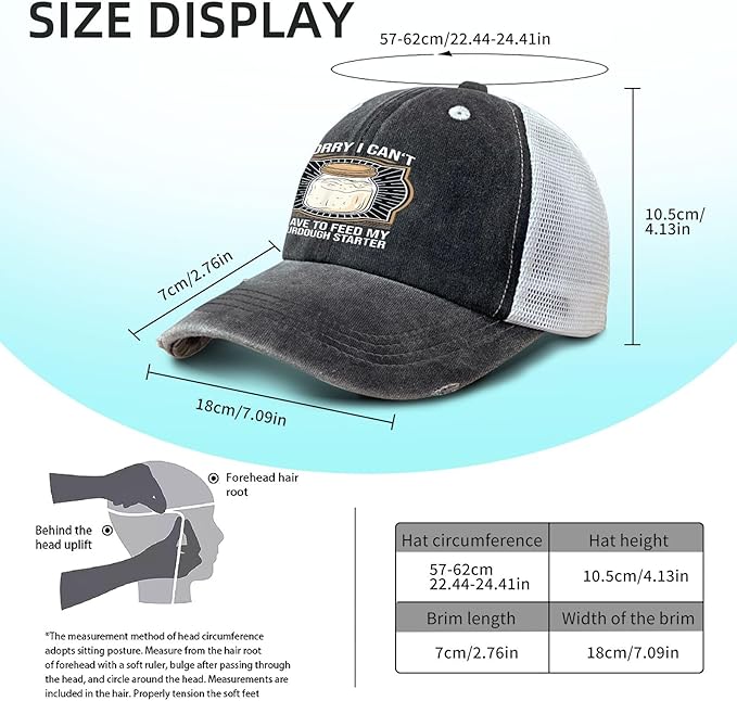 Ask Me About My Sourdough Starter Bread Baking Baker Bakery Hats Beach Cap for