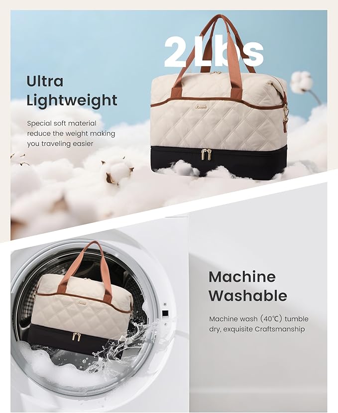 LOVEVOOK Weekender Bags for Women with Shoe Compartment, Lightweight Travel Duffle Bag with Wet Pocket, Hospital Overnight Bags for Women Labor Delivery, Personal Item Carry On Bag for Gym, Sport