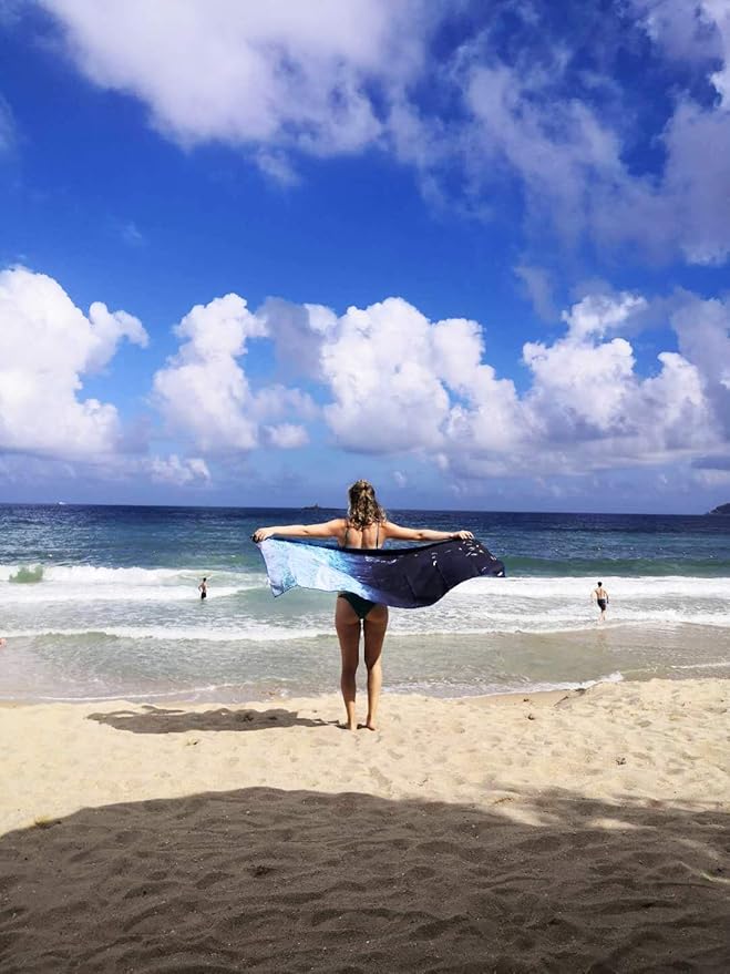 4Monster Microfiber Beach Towel Quick Dry,Super Absorbent Lightweight Travel Towel for Swimmers, Sand Free Camping Towel, Beach Towels for Pool,Swim,Water Sports,Yoga