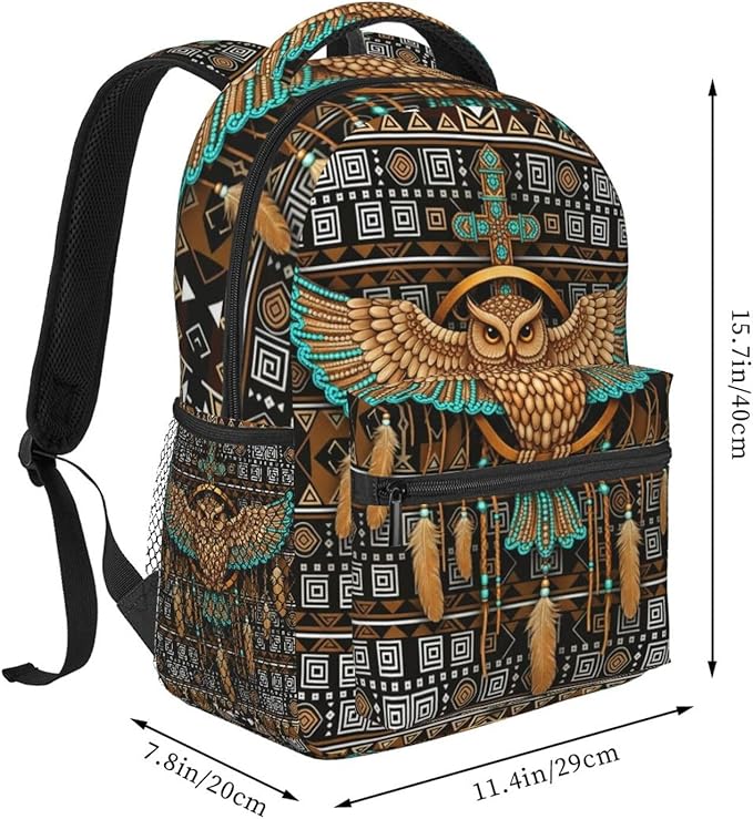Native American Backpack for Men Women,Casual Travel Hiking Camping Backpacks Lightweight Bookbag
