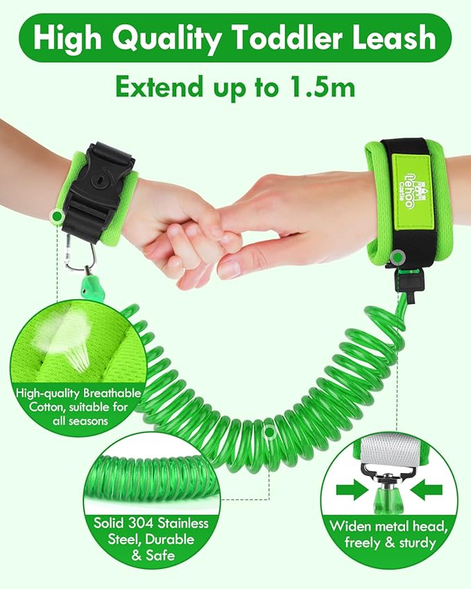 Lehoo Castle Toddler Leash for Boys, 4-in-1 Toddler Harness with Leash with Anti Lost Wrist Link for Kids, Baby Leash for Walking, Kids Leash Backpack (Dinosaur Blue)