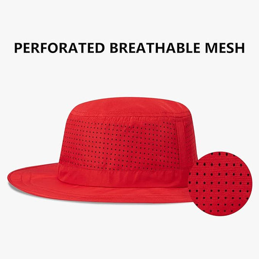UPF 50+ Bucket Sun Hat with Laser Perforated Mesh Cooling Adjustable Breathable Lightweight for Outdoor Men Women