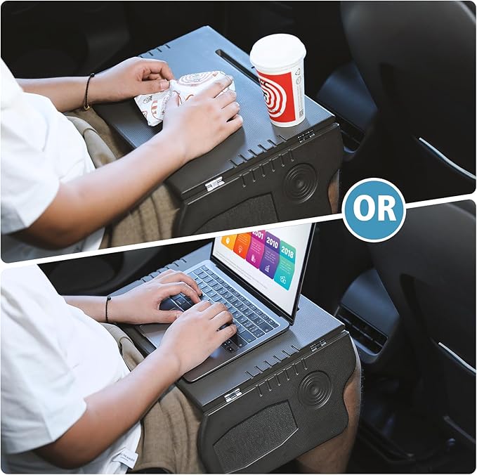 Car Desk Steering Wheel Tray, Foldable Car Table Tray, Car Desk for Laptop, Steering Wheel Desk for Eating and Traveling, Upgraded Design