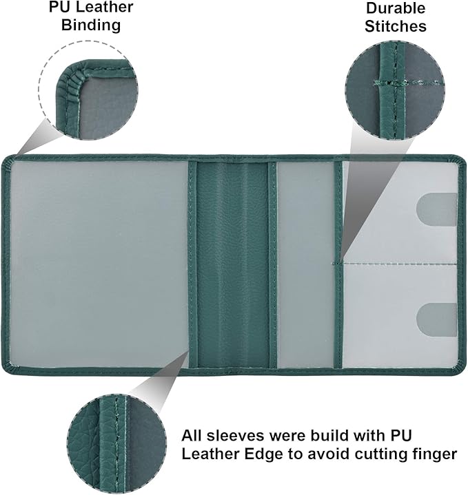 Cacturism Car Registration and Insurance Holder, Vehicle Glove Box Car Organizer Men Women Wallet Accessories Case for Cards, Essential Document, Driver License, Dark Green