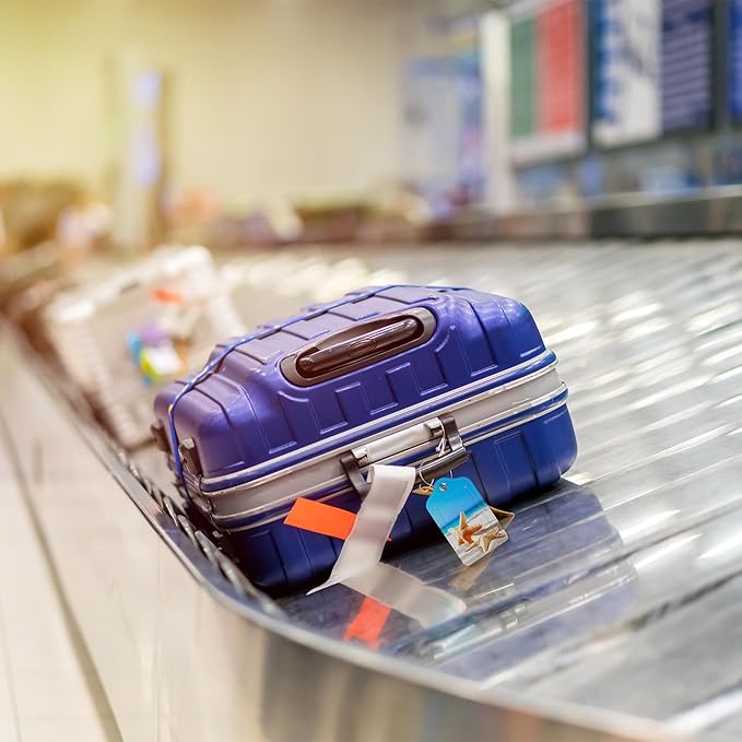 2 Pack Luggage Tags for Suitcase Sea Shells on The Seashore Leather Stainless Steel Loop Label Tags for Women Men Travel Bag Suitcase with Privacy Cover Name ID Card