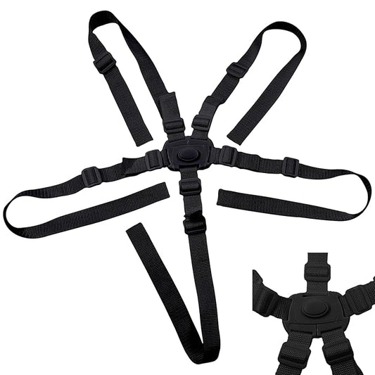 Universal 5 Point Harness Baby Seat Belt, Adjustable Harness Baby Safety Strap for Most 5 Point High Chairs,Kids Stroller Pram Buggy Pushchair
