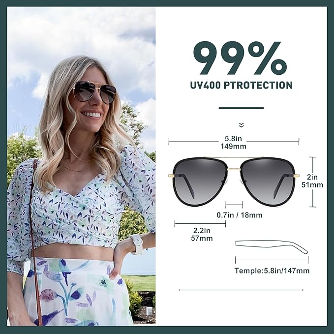 Polarized Aviator Sunglasses for Women