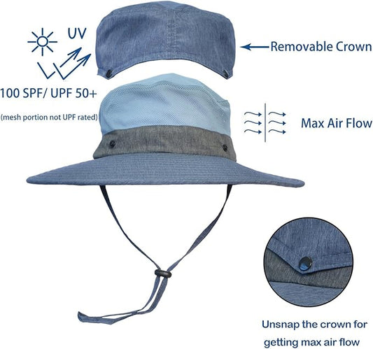 Solaris Sun Hat with Neck Flap, UPF 50 Sun Protection Lightweight Sun Cap for Men Women, Wide Brim Hat for Fishing Hiking