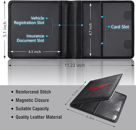 Luxury Leather Car Registration & Insurance Cards Holder for Kia K3 Forte Cerato 2021-2024 GT Cars